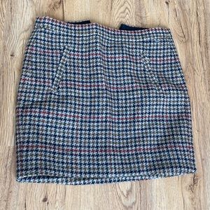 J crew houndstooth skirt